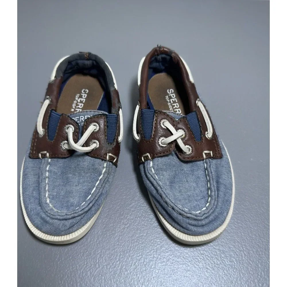Sperry Top Sider Toddler Boys Tuck Junior Boat‎ Shoes Denim Navy 9 Toddler